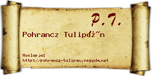 Pohrancz Tulipán névjegykártya